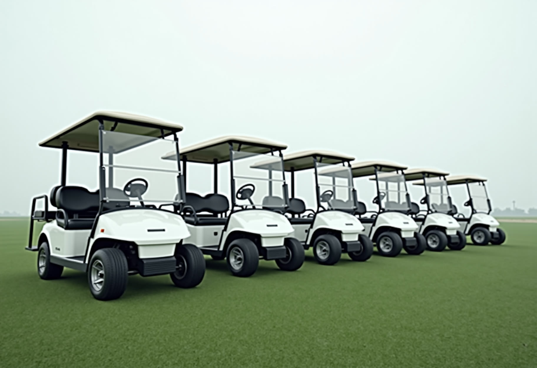 Fleet of six matching carts