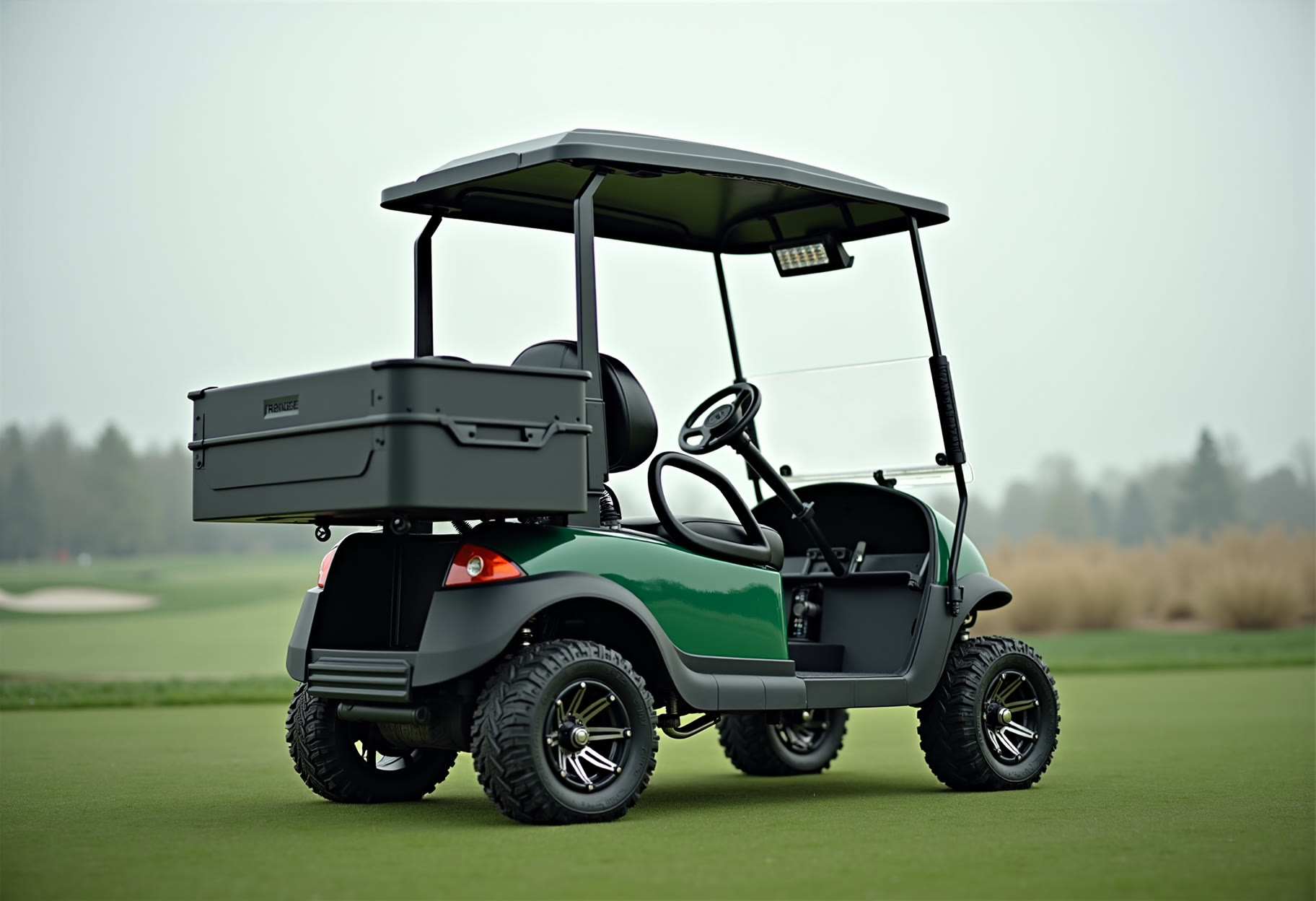 Lifted cart with storage box